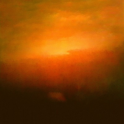 "Evening Glow " oil painting on canvas 80x80cm.