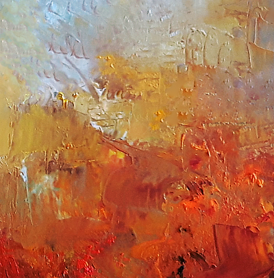 Abstract oil painting Fotest in the autumn,artist Natasha Marson.